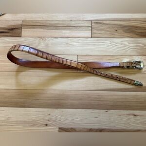 Martin Dingman alligator grain and Italian calf skin belt size 38